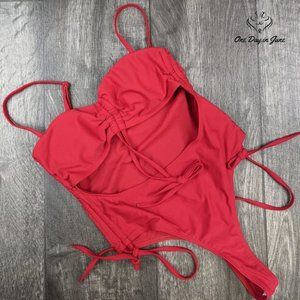 Amzbrly Cutout Thong Monokini Swimwear